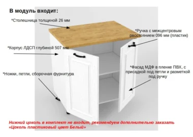 Шкаф нижний Мира 80см фото 2